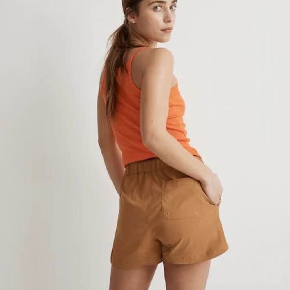 Madewell MWL Toffee hiking shorts Belted Nylon Shorts - Picture 2 of 7
